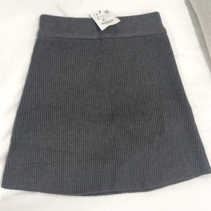 High Waist Knit Mini Skirt